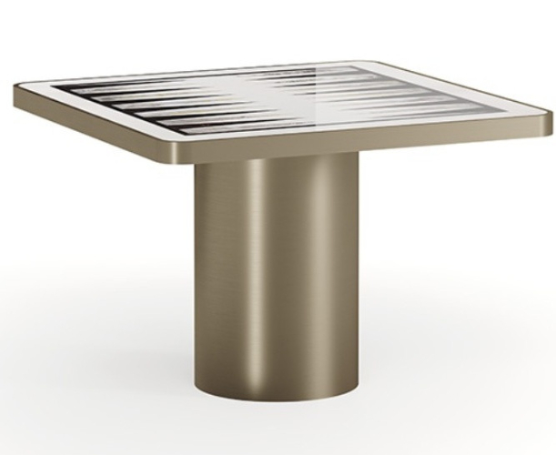 Журнальный стол Reflex Disegno Tau 40 Steel Backgammon