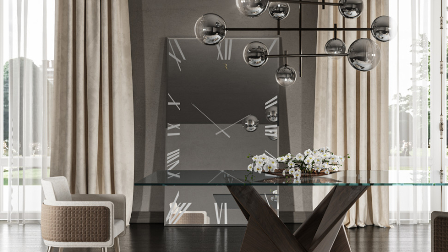 Зеркало Часы Reflex Disegno / Glamour Titanium Specchio