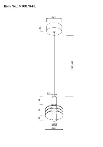 Светильник подвесной светодиодный Moderli V10876-PL Sylv