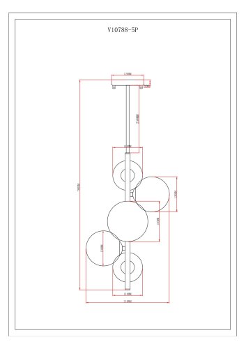 Светильник подвесной Moderli V10788-5P Renny