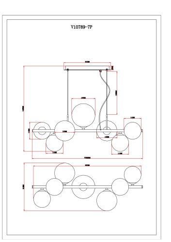 Светильник подвесной Moderli V10789-7P Renny