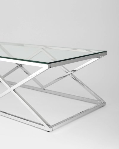 Журнальный стол 120*60 ИНСИГНИЯ серебро