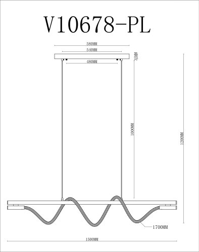 Светильник подвесной светодиодный Moderli V10678-PL True