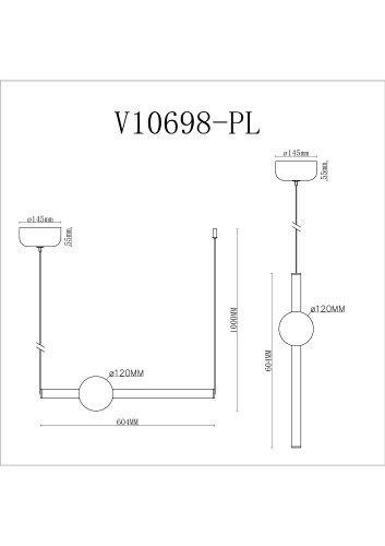 Светильник подвесной светодиодный Moderli V10698-PL Eclipse