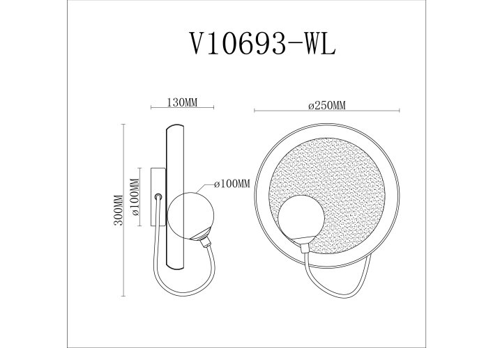 Светильник настенный Moderli V10693-WL Cosmi