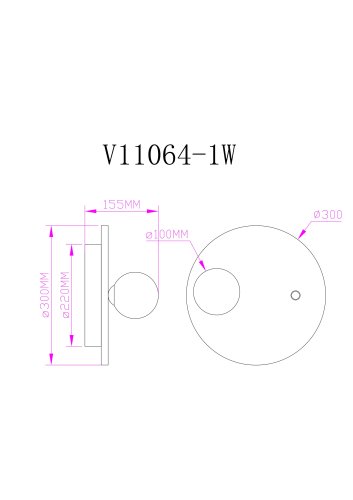 Светильник настенный Moderli V11064-1W Cavity