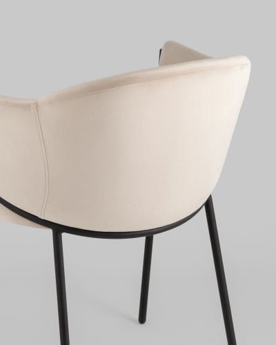 Стул Brace велюр молочный