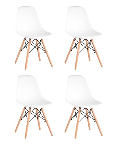 Стул Eames Style DSW белый x4 (разборный каркас)