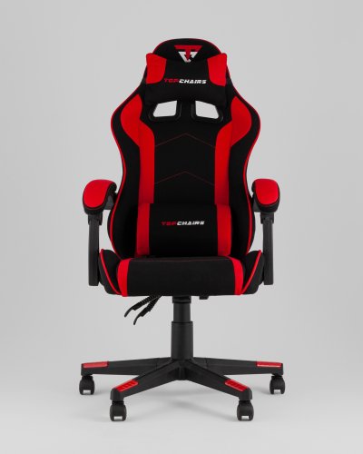 Кресло спортивное TopChairs Shadow ткань черно-красный