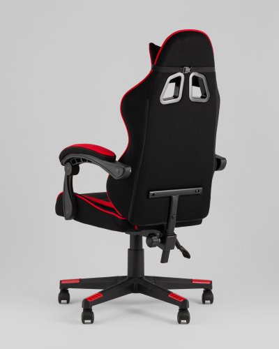 Кресло спортивное TopChairs Shadow ткань черно-красный