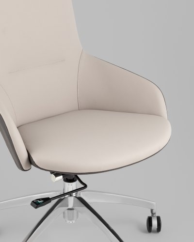 Кресло офисное TopChairs Soulo светло-серый, серый