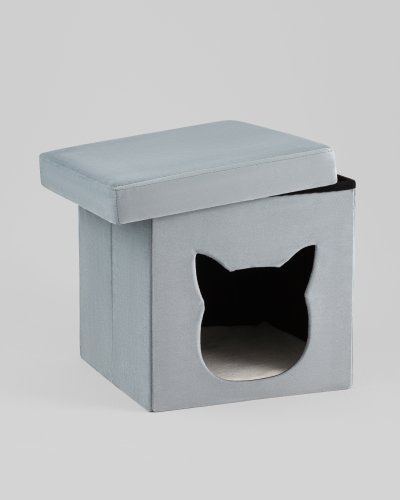 Пуф складной с ящиком Store Pet бирюзовый