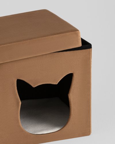 Пуф складной с ящиком Store Pet коричневый
