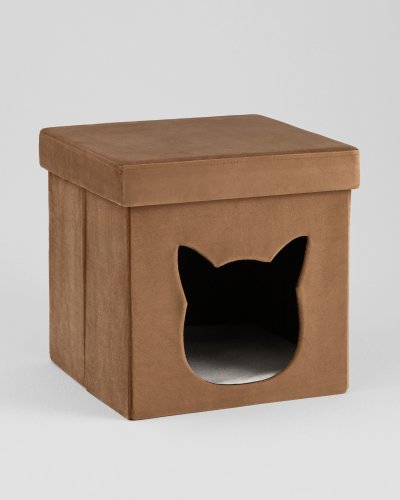 Пуф складной с ящиком Store Pet коричневый