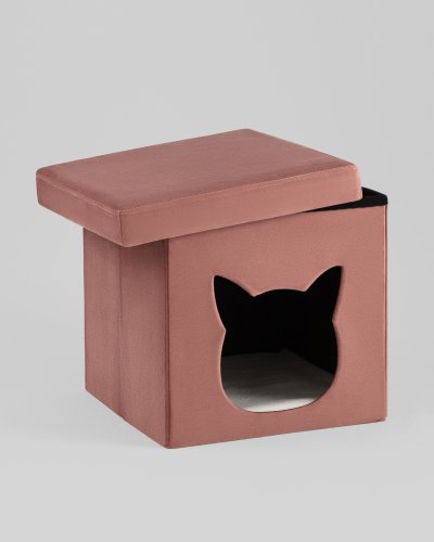 Пуф складной с ящиком Store Pet розовый