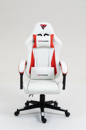 Кресло спортивное TopChairs Phantom бело-красный