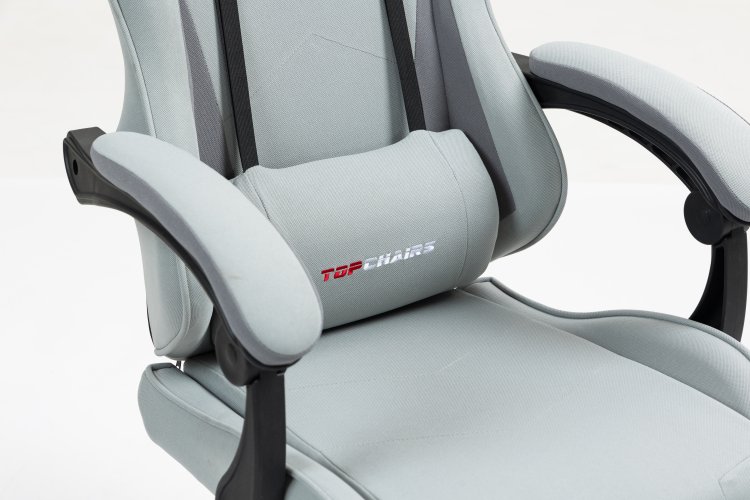 Кресло спортивное TopChairs Phantom серо-голубой