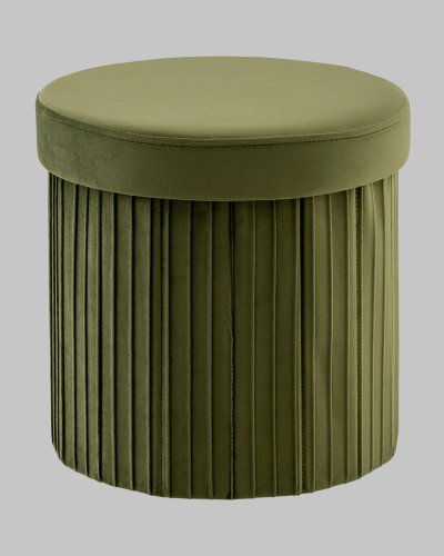 Пуф складной с ящиком Store Round травяной