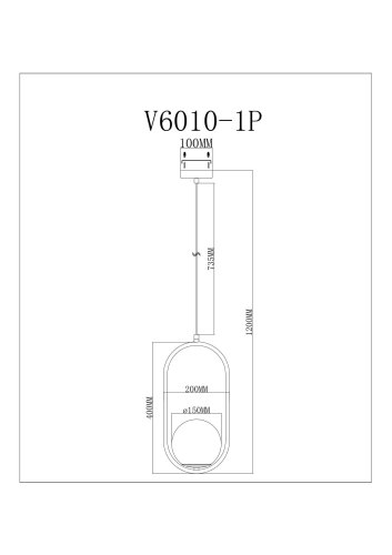 Светильник подвесной Moderli V11585-1P Klaster