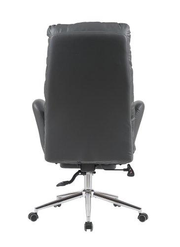 Кресло руководителя TopChairs Solid с оттоманкой серый