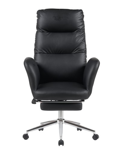 Кресло руководителя TopChairs Solid с оттоманкой черный
