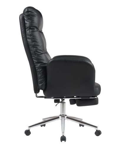 Кресло руководителя TopChairs Solid с оттоманкой черный