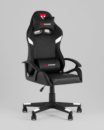 Кресло спортивное TopChairs Warden черно-белый