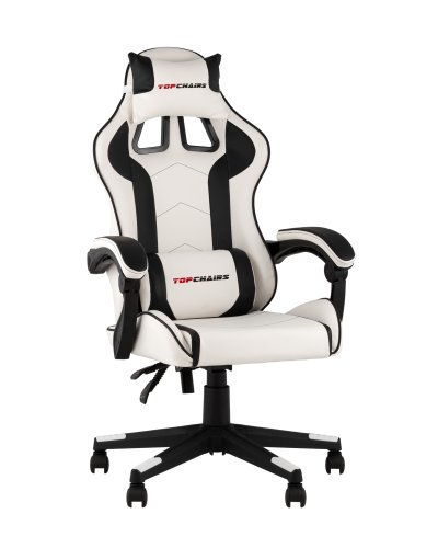 Кресло спортивное TopChairs Shadow бело-черный