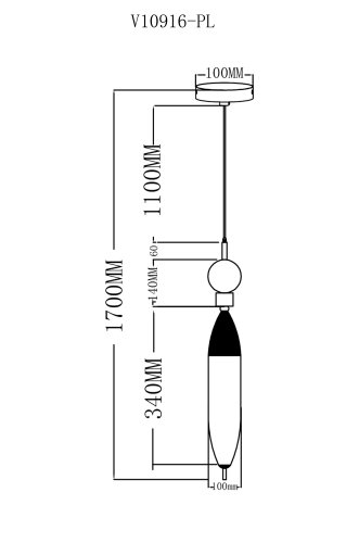 Светильник подвесной светодиодный Moderli V10916-PL Candle