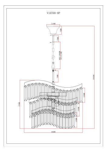 Люстра подвесная Moderli V10768-8P Wave