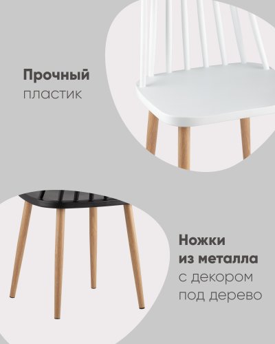 Стул Морган пластиковый черный