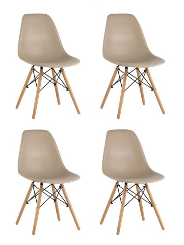 Стул Eames DSW бежевый x4