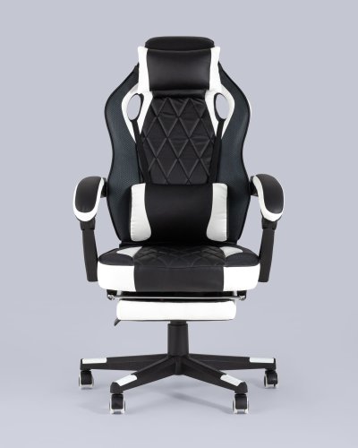 Кресло игровое TopChairs Virage черно-белое