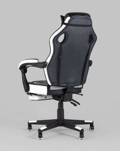 Кресло игровое TopChairs Virage черно-белое
