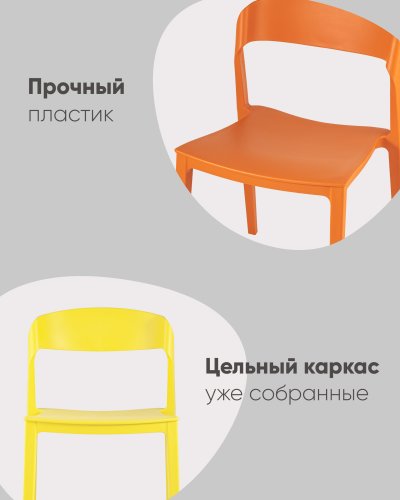 Стул Moris пластик желтый