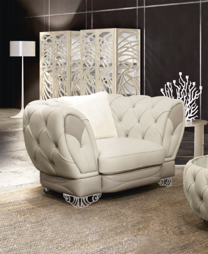 Кресло Bm style Contemporary leather Ottaviano with feet poltrona