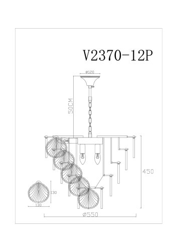 Хрустальная подвесная люстра Moderli V2370-12P Tears 1