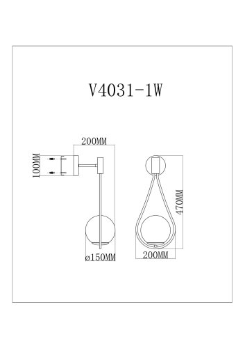 Настенный светильник Moderli V4031-1W Barocco