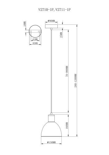 Подвесной светильник Moderli V2710-1P Irina