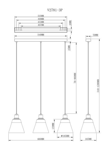 Подвесной светильник Moderli V2781-3P Brizzi