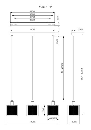 Подвесной светильник Moderli V2872-3P Brizzi