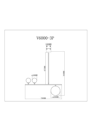 Подвесной светильник Moderli V6000-3P Sheman