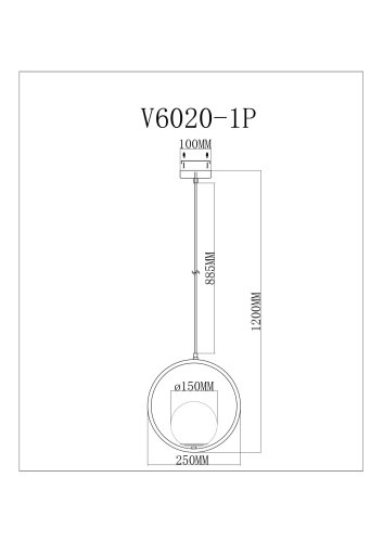 Подвесной светильник Moderli V6020-1P Barocco