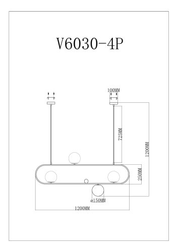 Подвесной светильник Moderli V6030-4P Krona