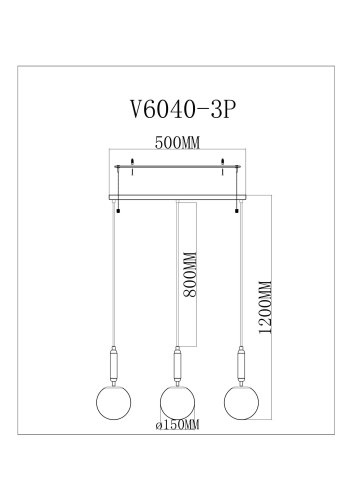 Подвесной светильник Moderli V6040-3P Scrumbel