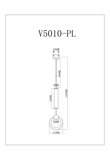 Светодиодный подвесной светильник Moderli V5010-PL Richard
