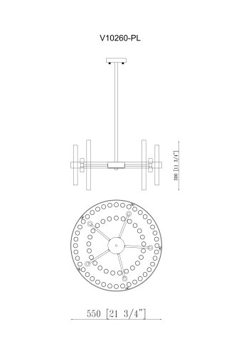 Люстра подвесная Moderli V10260-PL Crumbly