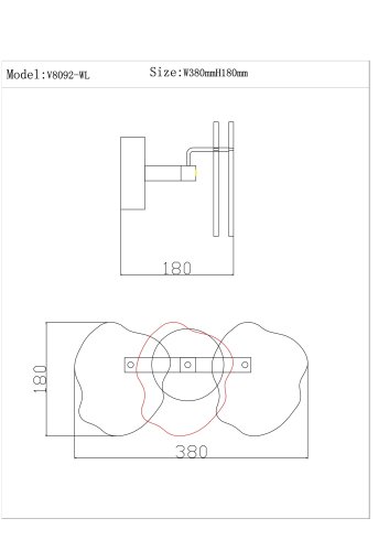Бра Moderli V8092-WL Square