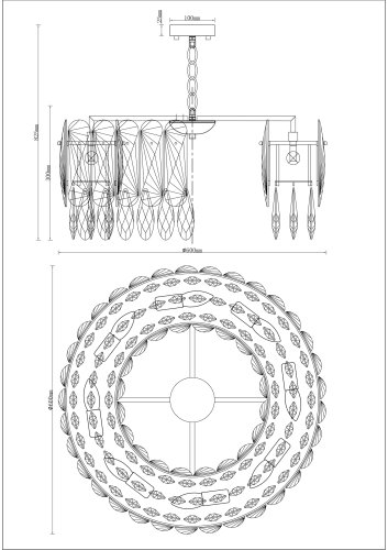 Люстра подвесная Moderli V9040-8P Mery