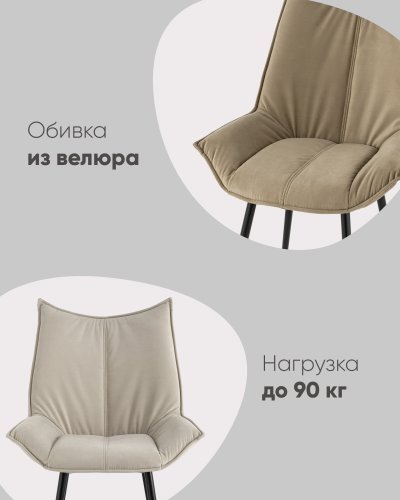 Стул Осло велюр мятный
